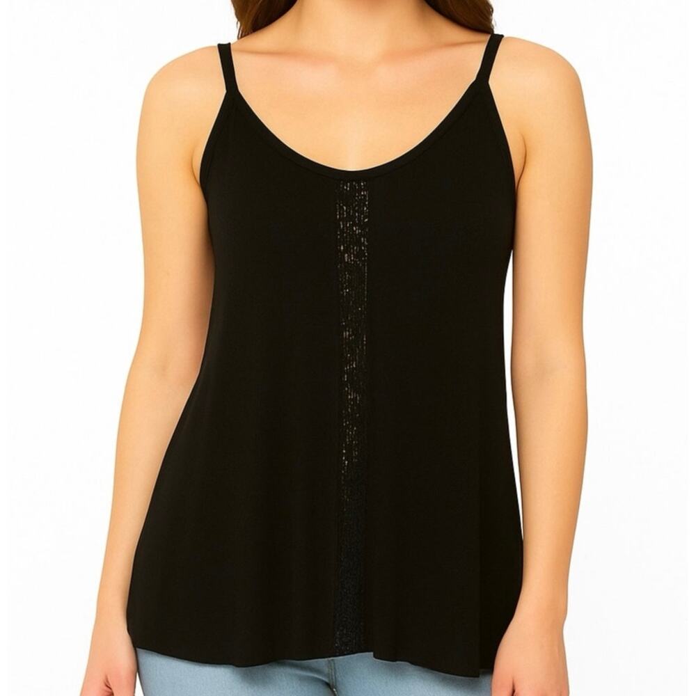 San Francisco City Lights Gypsy Lace Cami Tank Top Black Size XL NEW